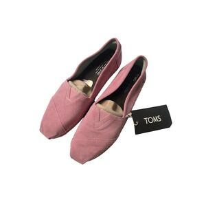 Toms Womens Alpargata Pink Suede Slip On Loafers Shoes Size 10W New